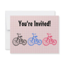 Vintage Tricycles Personalized Invitation