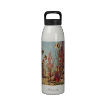 Vintage Tropical Fish and Coral in the Ocean Reusable Water Bottles