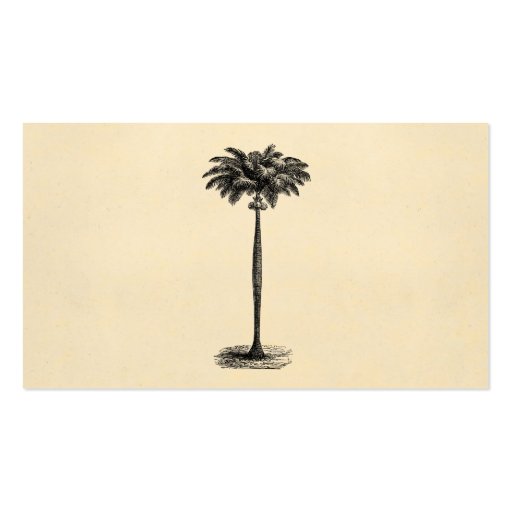 Vintage Tropical Island Palm Tree Template Blank Business Cards (front side)