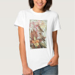 Vintage Tropical Orchids, Flowers and Hummingbirds T Shirt