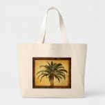 Vintage Tropical Palm Tree Canvas Bag