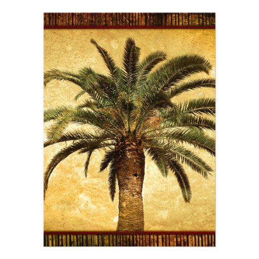 Vintage Tropical Palm Tree Invite