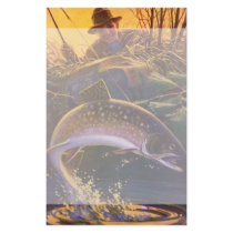 Vintage Trout Fishing; Catch and Release Custom Stationery