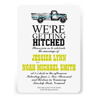 Vintage Truck Wedding Invitation