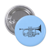 Vintage Trumpet Wood Engraving Buttons