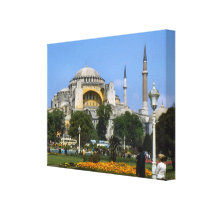 Vintage Turkey, Mosque, Hagia Sophia,  Istanbul Stretched Canvas Print