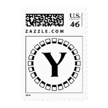 Vintage turn of the century, monogram Y Postage