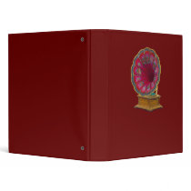 vintage turntable 3 ring binder