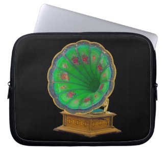 vintage turntable laptop sleeves