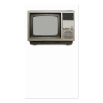 vintage tv set business card template