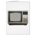 vintage tv set greeting card