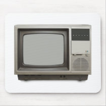 vintage tv set mouse pad