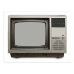 vintage tv set post card