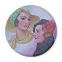 Vintage Two Women 1932 magnets by archemedes Vintage Two Women 1932 magnets