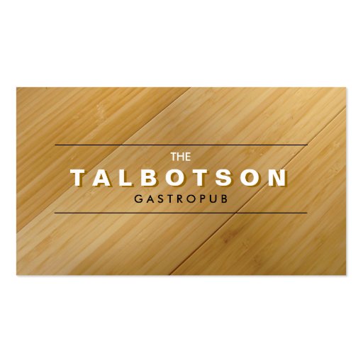 VINTAGE TYPE LOGO on BAMBOO WOOD Business Card (front side)