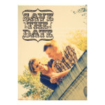 Vintage Type Photo Save the Date Announcement