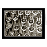 Vintage Typewriter Birthday Greeting Card