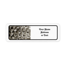 Vintage Typewriter Birthday Greeting Custom Return Address Label