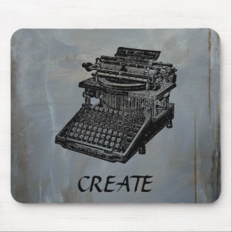 Vintage Typewriter CREATE Mousepad mousepad