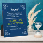Vintage Typography Bar/Bat Mitzvah Plaque
