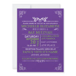 Vintage Typography Poster Bar-Bat Mitzvah Custom Invitation