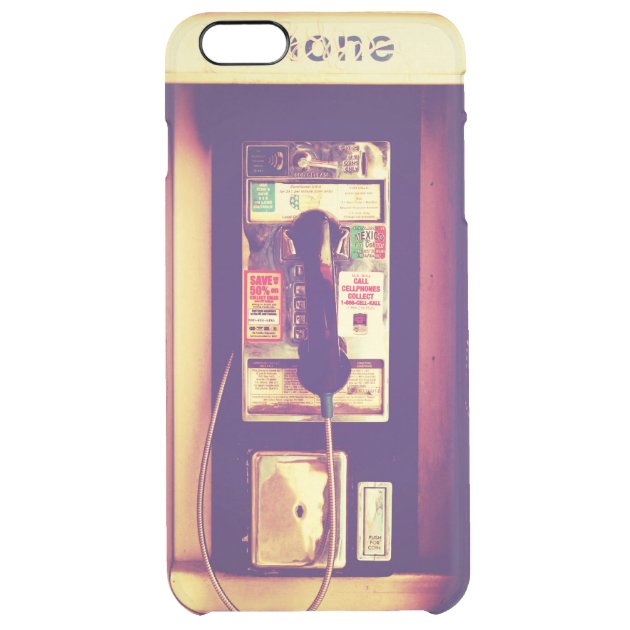 Vintage U.S. Public Pay Phone - Transparent Uncommon Clearlyâ„¢ Deflector iPhone 6 Plus Case