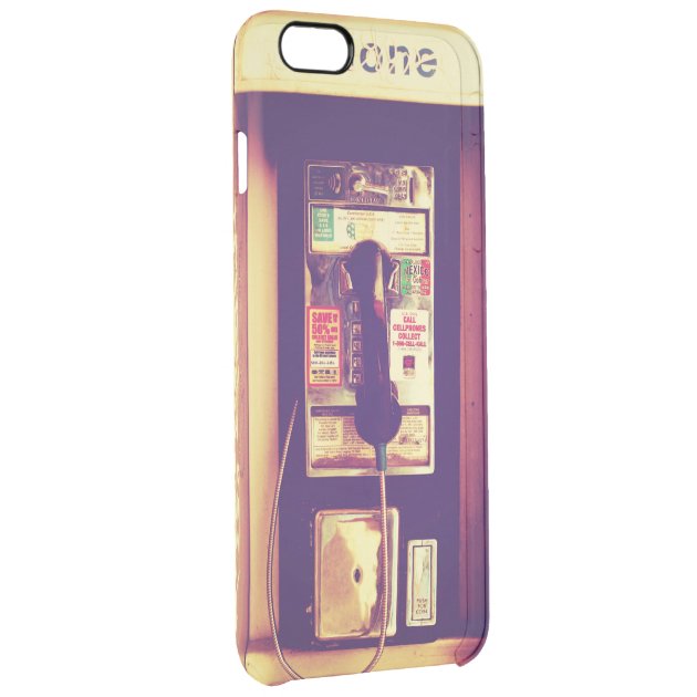 Vintage U.S. Public Pay Phone - Transparent Uncommon Clearlyâ„¢ Deflector iPhone 6 Plus Case-2