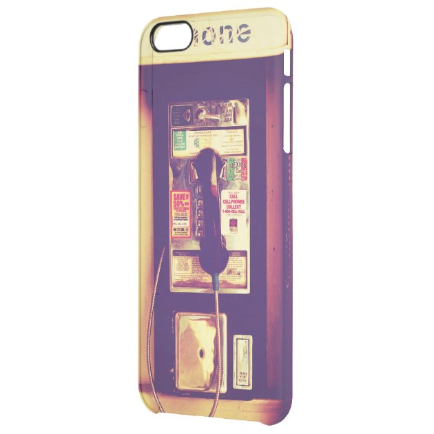 Vintage U.S. Public Pay Phone - Transparent Uncommon Clearlyâ„¢ Deflector iPhone 6 Plus Case