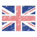 Vintage UK Flag Postcard