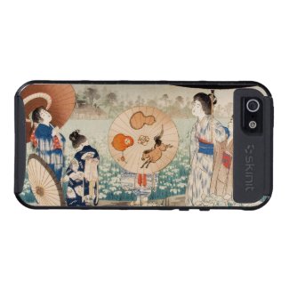 Vintage ukiyo-e japanese ladies with umbrella art iPhone 5 cases