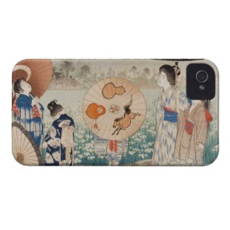Vintage ukiyo-e japanese ladies with umbrella art Case-Mate iPhone 4 case