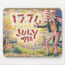 Vintage Uncle Sam 1776 Mouse Pad