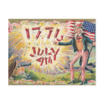 Vintage Uncle Sam 1776 Post Card