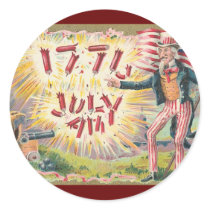Vintage Uncle Sam 1776 Stickers