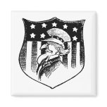 Vintage Uncle Sam and American Flag Fridge Magnets