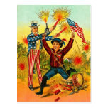 Vintage Uncle Sam Fireworks Postcards