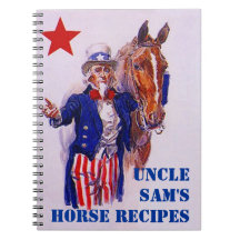 Vintage Uncle Sam Horse Meat Recipes Cook Notebook