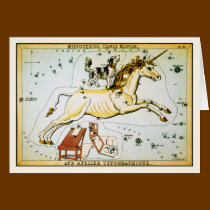 Vintage Unicorn Constellation Monoceros cards