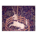 Vintage Unicorn In Captivity Tapestry Post Card