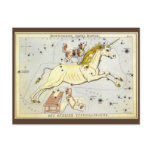 Vintage Unicorn (Monoceros) Constellation Postcard