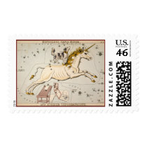 Vintage Unicorn Star Constellation Map Postage