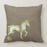 Vintage Unicorn Throw Pillow