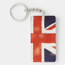 Vintage Union Jack Acrylic Rectangular Keychain Rectangular Acrylic Keychain