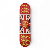 Vintage Union Jack Coat of Arms Skate Deck