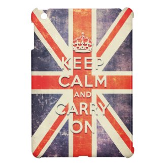 Vintage Union Jack flag keep calm and carry on Case For The iPad Mini