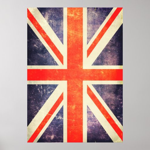 Vintage union Jack flag Print | Zazzle