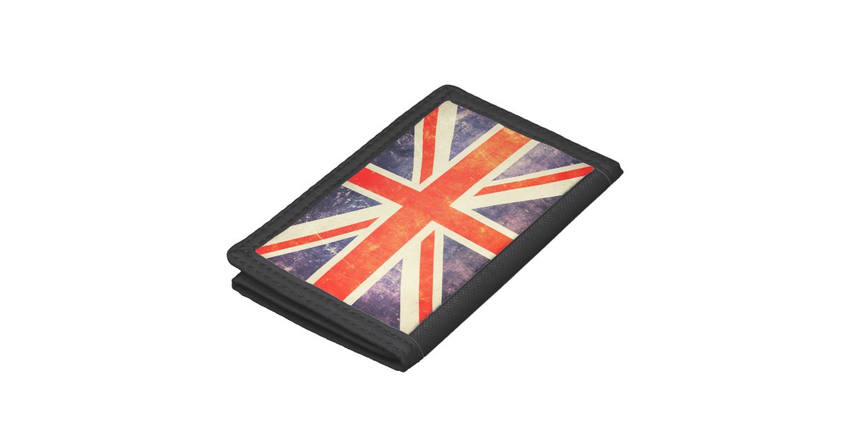 Vintage Union Jack flag Trifold Wallet Zazzle