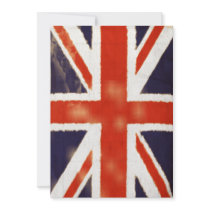 Vintage Union Jack Invitation (Vertical)