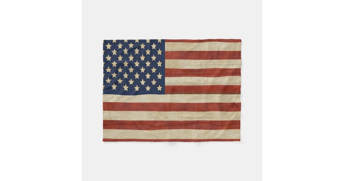 Vintage United States of America Flag Fleece Blanket Zazzle