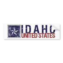 Vintage United States with Star – Idaho Bumper Sticker